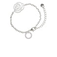 thumbnail image 1 of Delight Jewelry Silvertone Run Like A Girl Eternity Ring Silver-tone Flower Link Chain Bracelet, 6.75"+2" Extender, 1 of 4