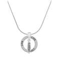 thumbnail image 1 of Delight Jewelry Silvertone Satisfied Oval Live Ring Charm Necklace, 18", 1 of 4