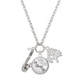 thumbnail image 1 of Delight Jewelry Silvertone Saxophone Let Things Go Fall Zoey Charm Necklace, 28", 1 of 4