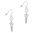 thumbnail image 1 of Delight Jewelry Silvertone Scissors Silvertone Leaf French Earrings, 1 of 5