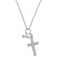 thumbnail image 1 of Delight Jewelry Silvertone Script ''Princess'' I Set You Apart Engraved Cross Zoey Necklace, 28", 1 of 4