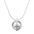 thumbnail image 1 of Delight Jewelry Silvertone Scroll Cross with Antiqued Decoration Hero Ring Charm Necklace, 18", 1 of 4