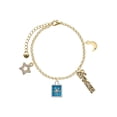 thumbnail image 1 of Delight Jewelry Silvertone Sea Turtle in Shadow Box Goldtone Dream Big Charm Bracelet, 7.5+2" Extender, 1 of 4