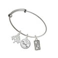thumbnail image 1 of Delight Jewelry Silvertone Shut Up Legs Silvertone Let Things Go Tree Charm Bangle Bracelet, 1 of 4