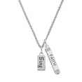 thumbnail image 1 of Delight Jewelry Silvertone Sing Silvertone Believe Faith Prayer Hope Bar Charm Necklace, 23", 1 of 4