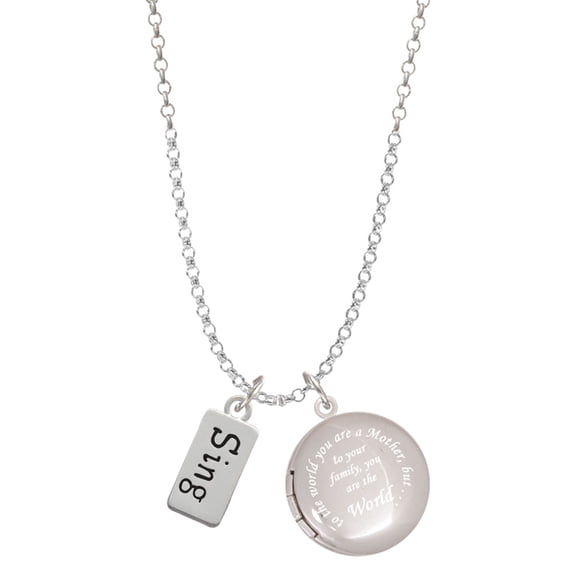 Delight Jewelry Silvertone Sing To the World You are a Mother Locket Necklace
