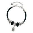 thumbnail image 1 of Delight Jewelry Silvertone Small Angel Mother Celtic Knot Leather Bead Bracelet, 7"+2" Extender, 1 of 1