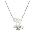 thumbnail image 1 of Delight Jewelry Silvertone Small Angel with Heart Silvertone Dream Big Pendant Necklace, 25", 1 of 4