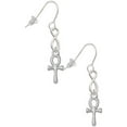 thumbnail image 1 of Delight Jewelry Silvertone Small Ankh Silver tone Infinity French Earrings, 1 of 4