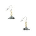 thumbnail image 1 of Delight Jewelry Silvertone Small Armadillo Gold Tone Infinity French Earrings, 1 of 4