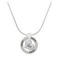 thumbnail image 1 of Delight Jewelry Silvertone Small ''Aunt'' Heart with Clear Crystal Hero Ring Charm Necklace, 18", 1 of 4