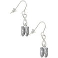 thumbnail image 1 of Delight Jewelry Silvertone Small Ballet Slippers Silver tone Infinity French Earrings, 1 of 4