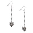thumbnail image 1 of Delight Jewelry Silvertone Small Bear - Mascot - Silver-tone Long Sparkle Dangle French Earrings, 1 of 4