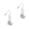 thumbnail image 1 of Delight Jewelry Silvertone Small ''Best Friend'' Heart Silvertone Leaf French Earrings, 1 of 5