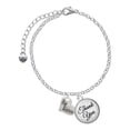 thumbnail image 1 of Delight Jewelry Silvertone Small ''Big Sister'' Heart with Clear Crystal - Domed Thank You Charm Bracelet, 6"+2", 1 of 5