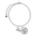 thumbnail image 1 of Delight Jewelry Silvertone Small Bridesmaid Heart - Domed Thank You Charm Bracelet, 6"+2", 1 of 5