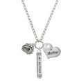 thumbnail image 1 of Delight Jewelry Silvertone Small Bulldog - Mascot Always My Mother Bar Zoe Necklace, 1 of 4
