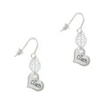 thumbnail image 1 of Delight Jewelry Silvertone Small ''Coach'' Heart Silvertone Leaf French Earrings, 1 of 5