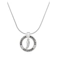 thumbnail image 1 of Delight Jewelry Silvertone Small Crystal Sabre Tooth Miracles Ring Charm Necklace, 18", 1 of 4