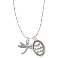 thumbnail image 1 of Delight Jewelry Silvertone Small Dragonfly with Crystal Best Mom Ever Charm Necklace, 1 of 4
