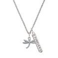 thumbnail image 1 of Delight Jewelry Silvertone Small Dragonfly with Crystal Silvertone Forever Bar Charm Necklace, 23", 1 of 4