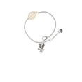 thumbnail image 1 of Delight Jewelry Silvertone Small Eagle - Mascot - Goldtone Leaf Delicate Bracelet, 6.25+1.75", 1 of 4