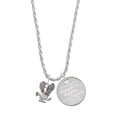 thumbnail image 1 of Delight Jewelry Silvertone Small Eagle - Mascot She is Clothed in Stength and Dignity Charm Necklace, 20"+3", 1 of 4