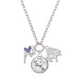 thumbnail image 1 of Delight Jewelry Silvertone Small Fairy with Purple Wings Let Things Go Fall Zoey Charm Necklace, 28", 1 of 4
