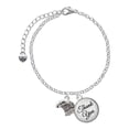thumbnail image 1 of Delight Jewelry Silvertone Small Falcon - Mascot - Domed Thank You Charm Bracelet, 6"+2", 1 of 5
