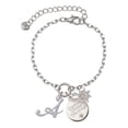 thumbnail image 1 of Delight Jewelry Silvertone Small Gelato Script Initial - A - Silvertone Discover Dream Explore Zoey Charm Bracelet, 6.5+2" Extender, 1 of 4