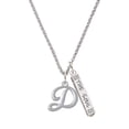 thumbnail image 1 of Delight Jewelry Silvertone Small Gelato Script Initial - D - Silvertone Hope Anchors the Soul Bar Charm Necklace, 23", 1 of 4