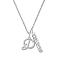 thumbnail image 1 of Delight Jewelry Silvertone Small Gelato Script Initial - D - Silvertone Live the Life You Have Imagined Bar Charm Necklace, 23", 1 of 4