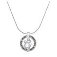 thumbnail image 1 of Delight Jewelry Silvertone Small Gelato Script Initial - G - Gymnastics Mom Ring Charm Necklace, 18", 1 of 4