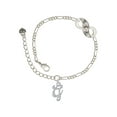 thumbnail image 1 of Delight Jewelry Silvertone Small Gelato Script Initial - G - Silver-tone Paw Infinity Link Chain Bracelet, 6"+2" Extender, 1 of 3