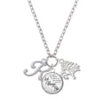 thumbnail image 1 of Delight Jewelry Silvertone Small Gelato Script Initial - K - Let Things Go Fall Zoey Charm Necklace, 28", 1 of 4