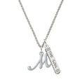 thumbnail image 1 of Delight Jewelry Silvertone Small Gelato Script Initial - M - Silvertone Hope Anchors the Soul Bar Charm Necklace, 23", 1 of 4