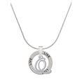 thumbnail image 1 of Delight Jewelry Silvertone Small Gelato Script Initial - Q - Live Ring Charm Necklace, 18", 1 of 4