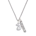 thumbnail image 1 of Delight Jewelry Silvertone Small Gelato Script Initial - & - Silvertone Always My Sister Bar Charm Necklace, 23", 1 of 4