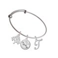 thumbnail image 1 of Delight Jewelry Silvertone Small Gelato Script Initial - T - Silvertone Let Things Go Tree Charm Bangle Bracelet, 1 of 4