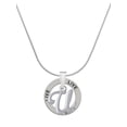 thumbnail image 1 of Delight Jewelry Silvertone Small Gelato Script Initial - U - Live Ring Charm Necklace, 18", 1 of 4
