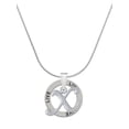 thumbnail image 1 of Delight Jewelry Silvertone Small Gelato Script Initial - X - Live Ring Charm Necklace, 18", 1 of 4