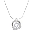 thumbnail image 1 of Delight Jewelry Silvertone Small Gelato Script Initial - Z - Live Ring Charm Necklace, 18", 1 of 4