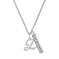 thumbnail image 1 of Delight Jewelry Silvertone Small Gelato Script Initial - Z - Silvertone Always My Mother Bar Charm Necklace, 23", 1 of 4