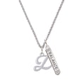 thumbnail image 1 of Delight Jewelry Silvertone Small Gelato Script Initial - Z - Silvertone Balance Bar Charm Necklace, 23", 1 of 4