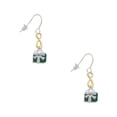 thumbnail image 1 of Delight Jewelry Silvertone Small Green Enamel Present Gold Tone Infinity French Earrings, 1 of 4