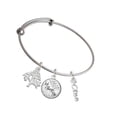 thumbnail image 1 of Delight Jewelry Silvertone Small Kiss Script Silvertone Let Things Go Tree Charm Bangle Bracelet, 1 of 4
