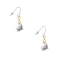 thumbnail image 1 of Delight Jewelry Silvertone Small ''Lil Sister'' Heart with Clear Crystal Gold Tone Infinity French Earrings, 1 of 4