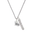 thumbnail image 1 of Delight Jewelry Silvertone Small Lord Guide Me Heart Silvertone Fearless Bar Charm Necklace, 23", 1 of 4