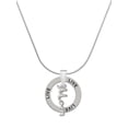 thumbnail image 1 of Delight Jewelry Silvertone Small Mom Script Live Ring Charm Necklace, 18", 1 of 4