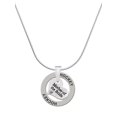 thumbnail image 1 of Delight Jewelry Silvertone Small Mother of the Bride Heart Hockey Ring Charm Necklace, 18", 1 of 4